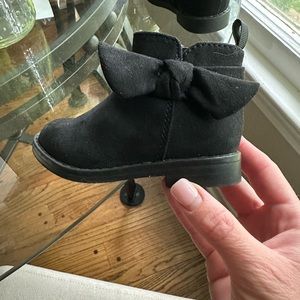 Gap Toddler Bow Booties Black Size 5